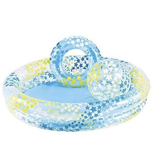 Бассейн "Фрукты" (122х25) + мяч (51) + круг (51) 12 шт/упак 59460